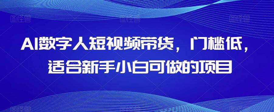 AI数字人短视频带货，门槛低，适合新手小白可做的项目-游客之家