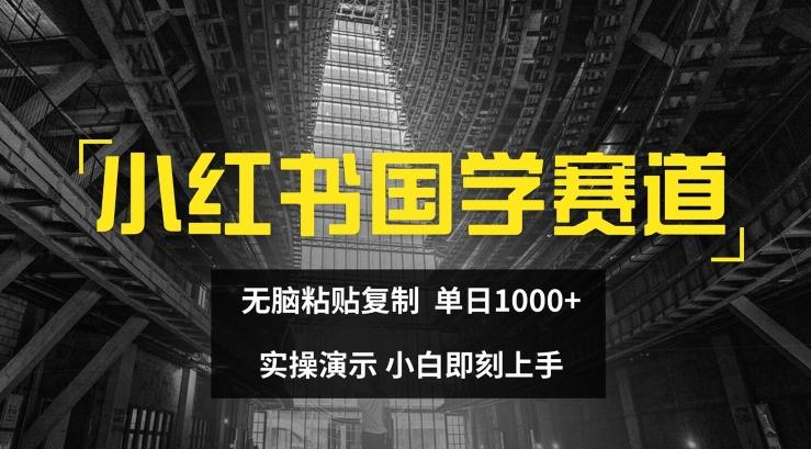 小红书国学赛道，无脑粘贴复制，单日1K，实操演示，小白即刻上手【揭秘】-游客之家