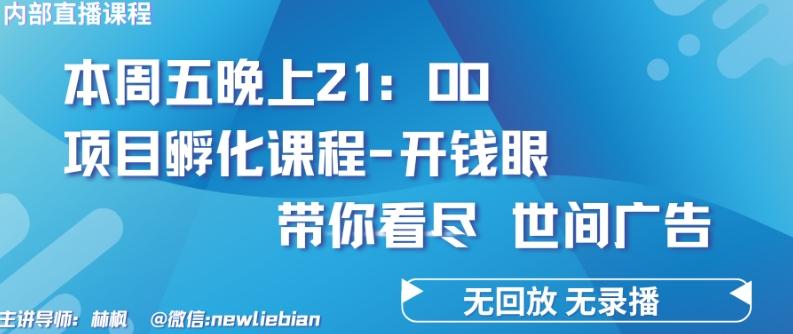 4.26日内部回放课程《项目孵化-开钱眼》赚钱的底层逻辑【揭秘】-游客之家