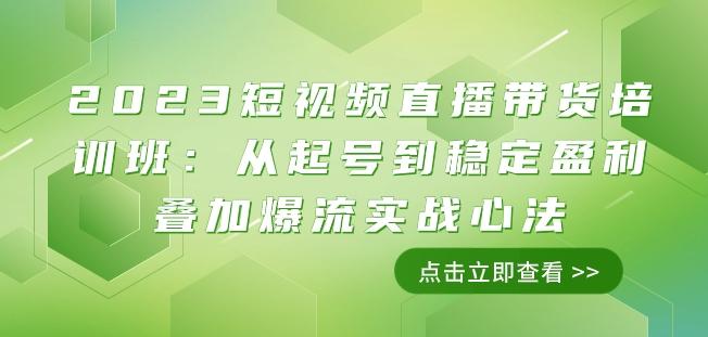 2023短视频直播带货培训班：从起号到稳定盈利叠加爆流实战心法（11节课）-游客之家