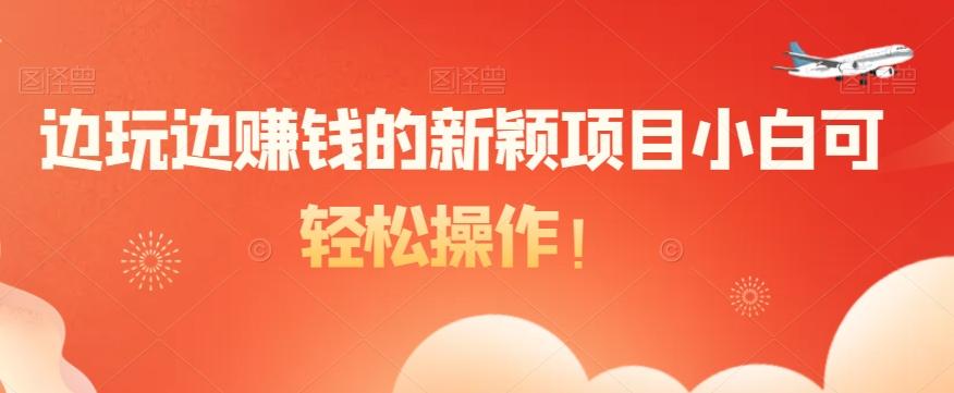 边玩边赚钱的新颖项目小白可轻松操作！-游客之家