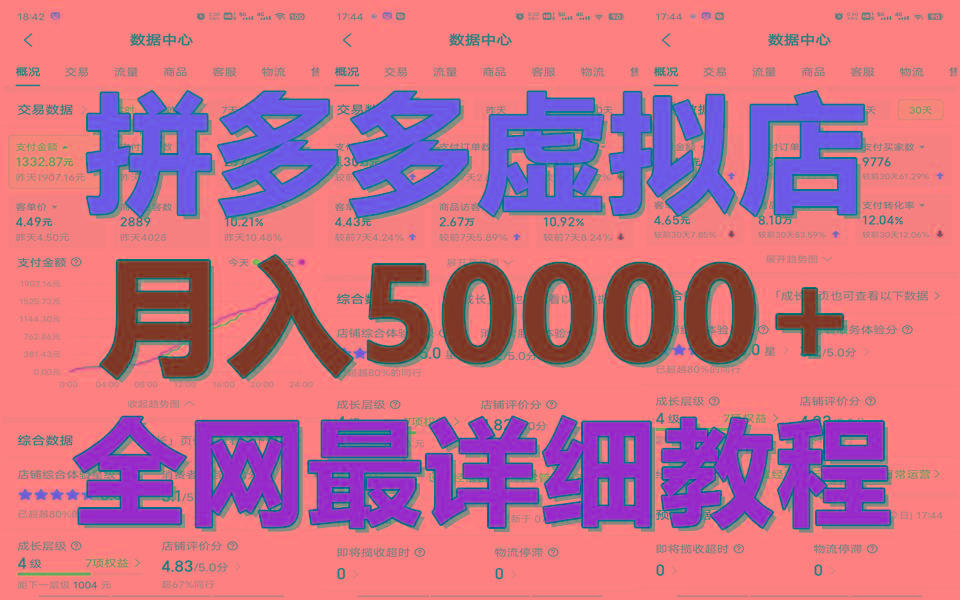 拼多多虚拟电商训练营月入50000+你也行，暴利稳定长久，副业首选-游客之家