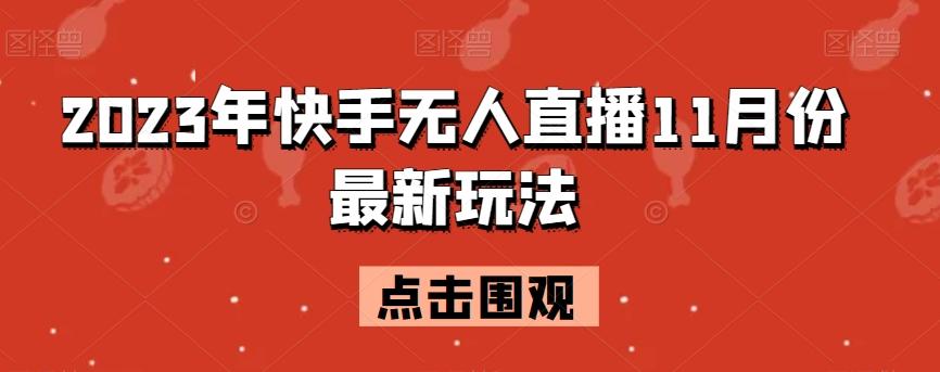 2023年快手无人直播11月份最新玩法-游客之家